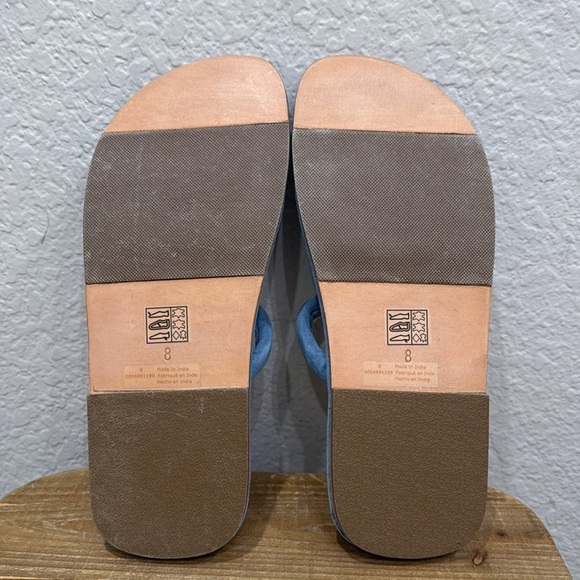 Free People Harden Lapis Blue Suede Slide Sandals Size 8 - Picture 8 of 8